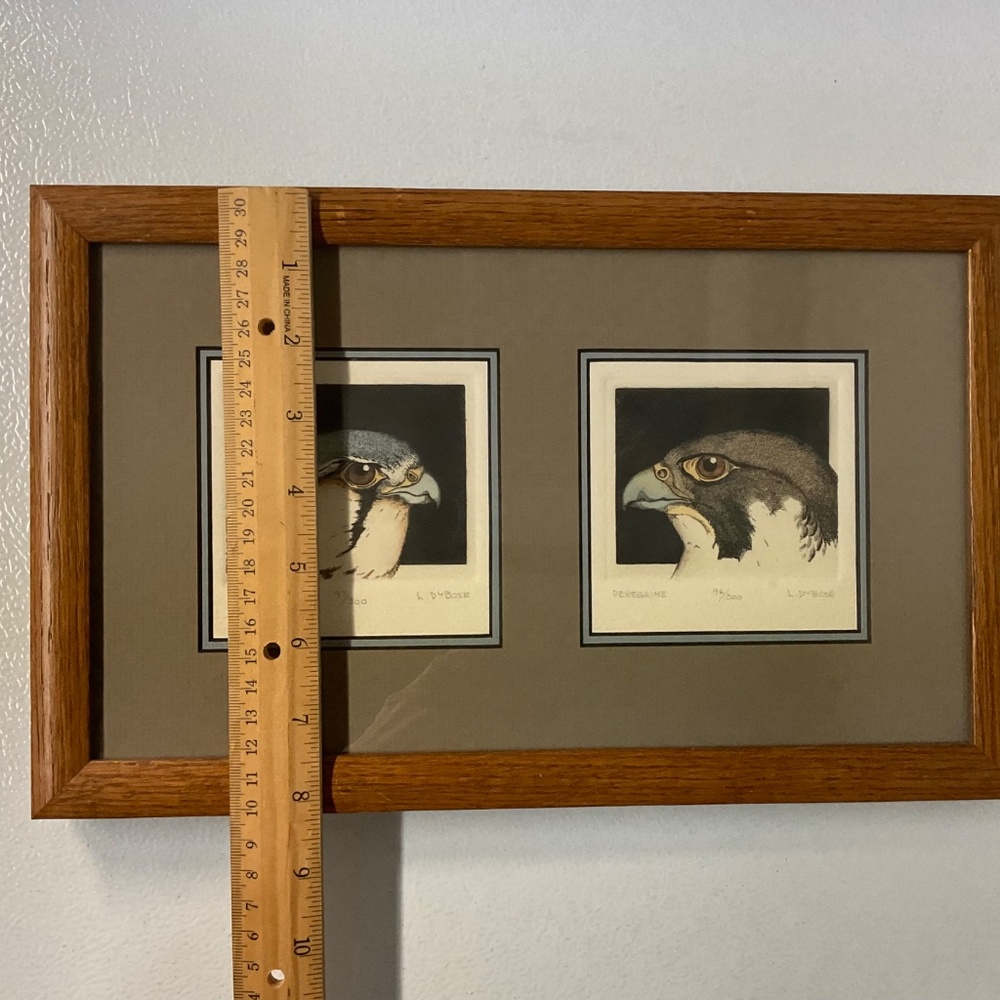 Framed 2 Eagle Prints by Lucius DuBose signed and numbered - Picture 5 of 6